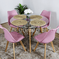 Comedor Eames Vidrio 120cms + 4 Sillas Tulip - Miniatura 3