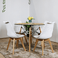 Comedor Eames Vidrio 120cms + 4 Sillas Tulip - Miniatura 5