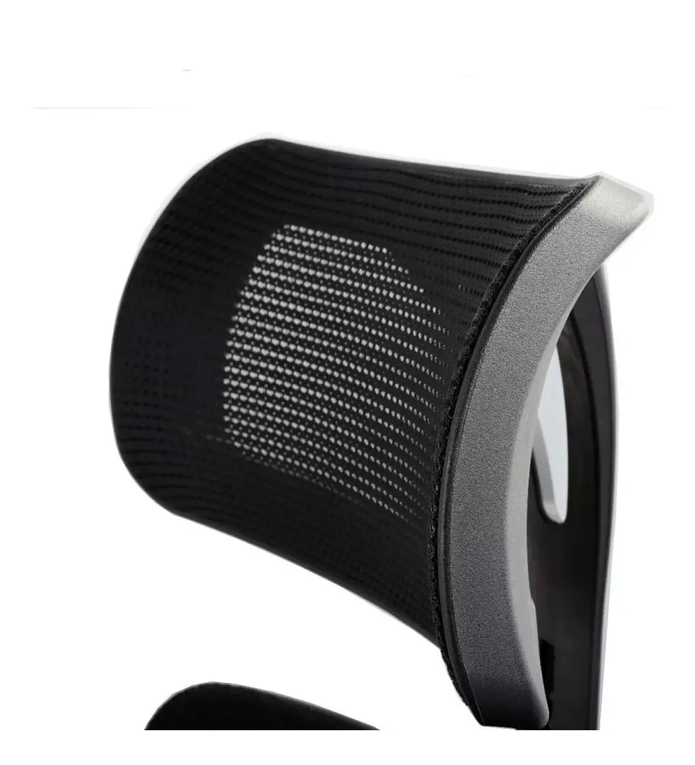 Silla de Oficina Mesh Negra Ejecutiva con apoyabrazos y cabeza