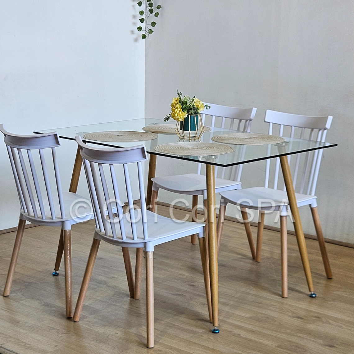 Comedor Rubi 120x80cms + 4 Sillas Windsor 3