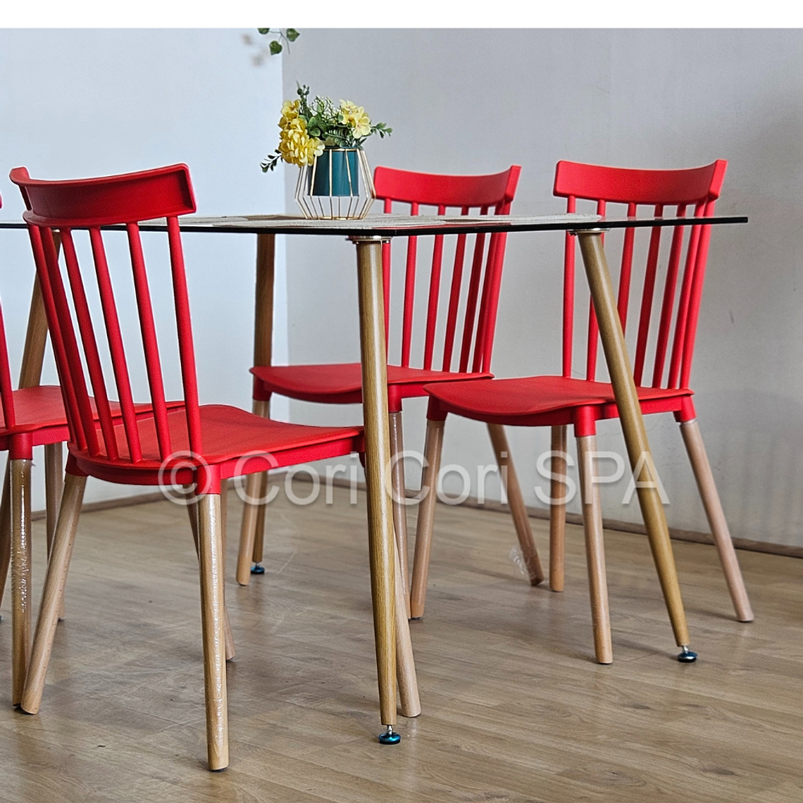 Comedor Rubi 120x80cms + 4 Sillas Windsor 12