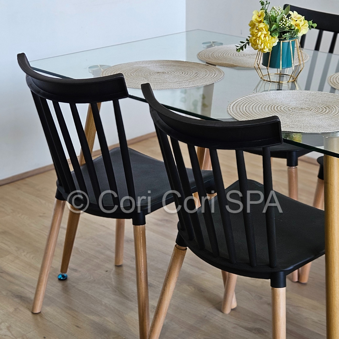 Comedor Rubi 120x80cms + 4 Sillas Windsor 31