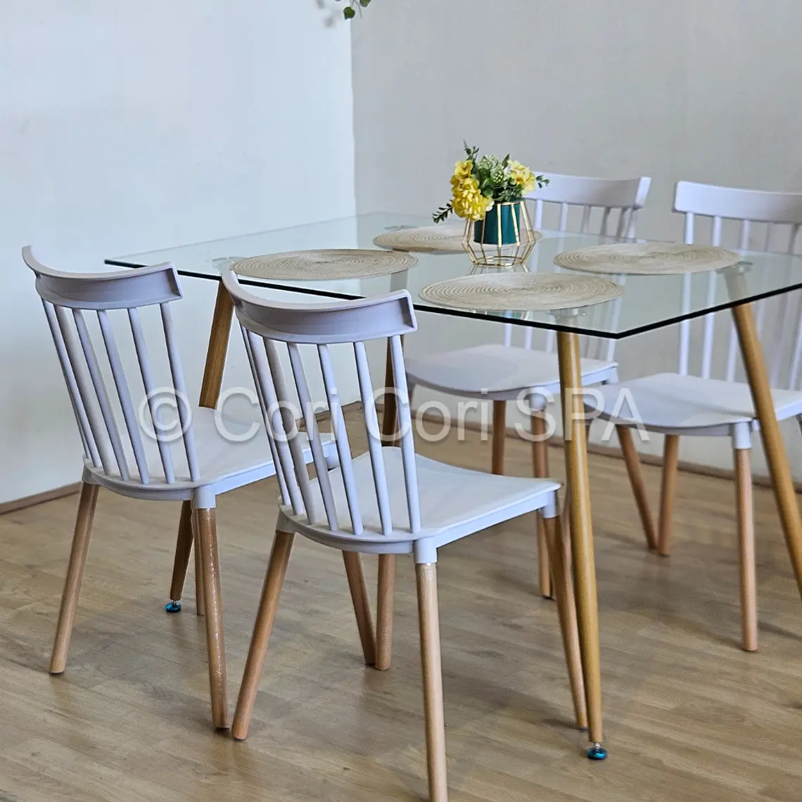 Comedor Rubi 130x80cms + 4 Sillas Windsor  2