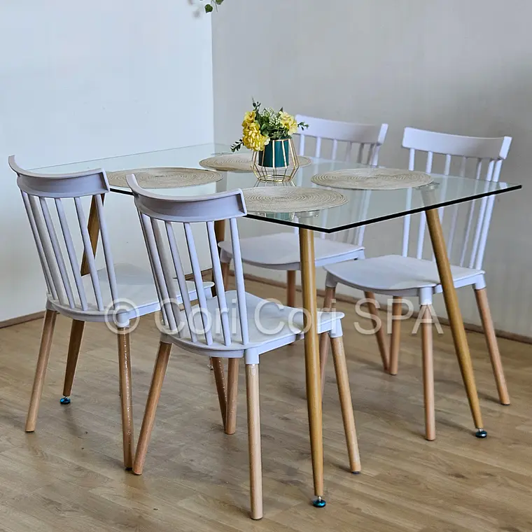 Comedor Rubi 130x80cms + 4 Sillas Windsor  6