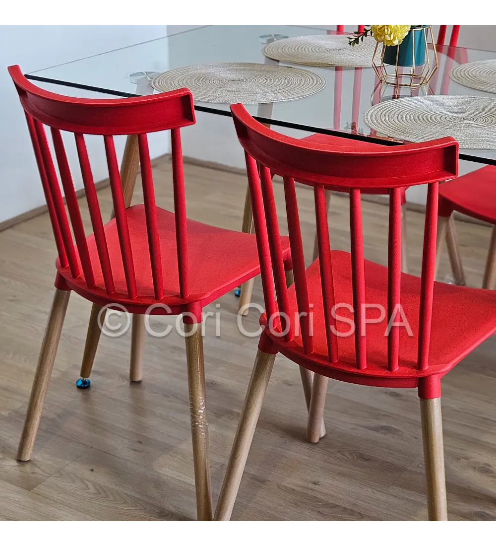 Comedor Rubi 130x80cms + 4 Sillas Windsor 