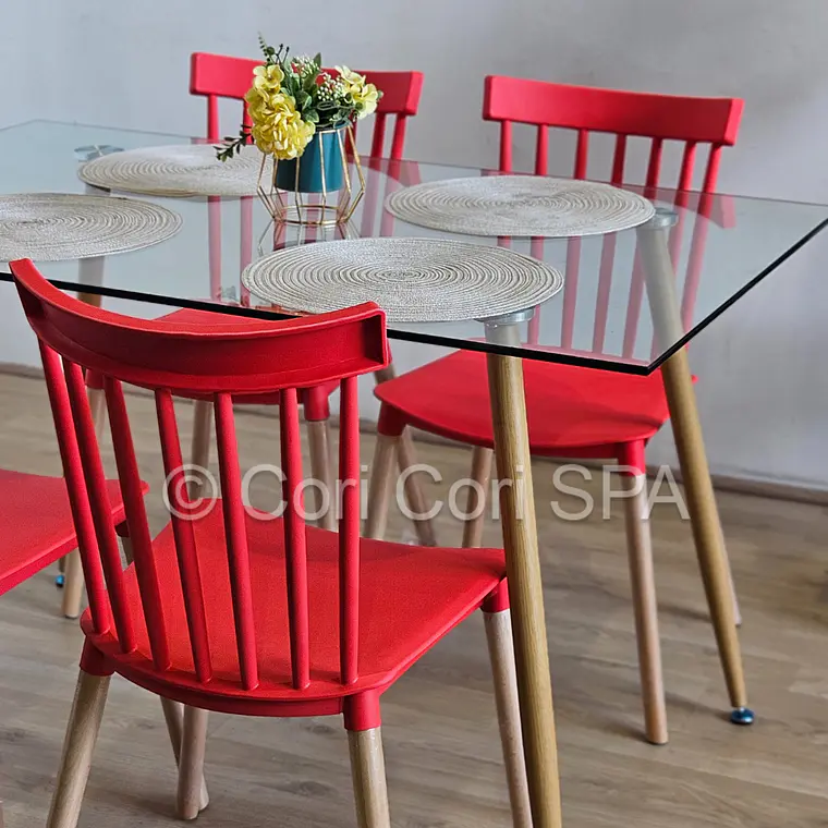 Comedor Rubi 130x80cms + 4 Sillas Windsor  9