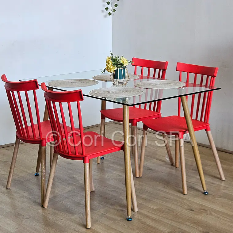 Comedor Rubi 130x80cms + 4 Sillas Windsor  11