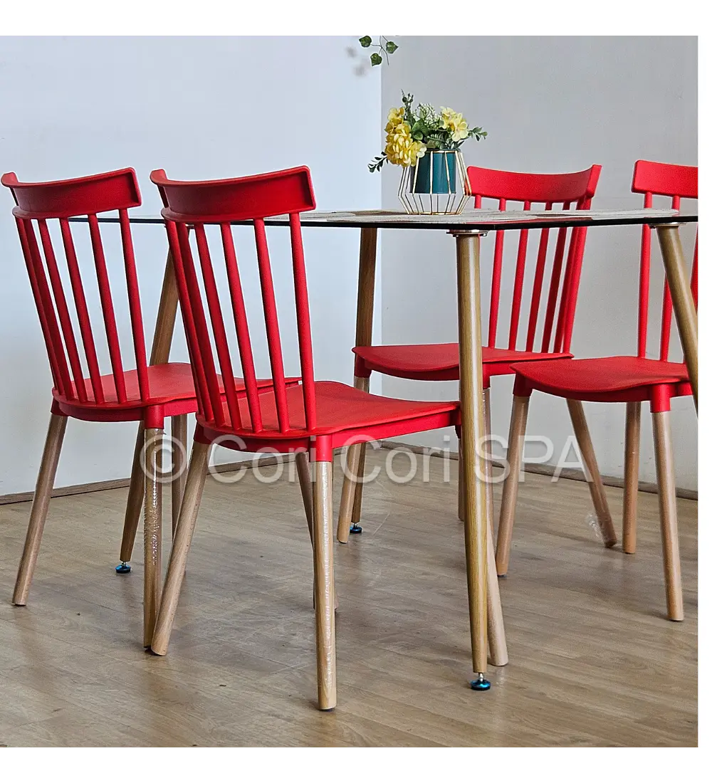Comedor Rubi 130x80cms + 4 Sillas Windsor 