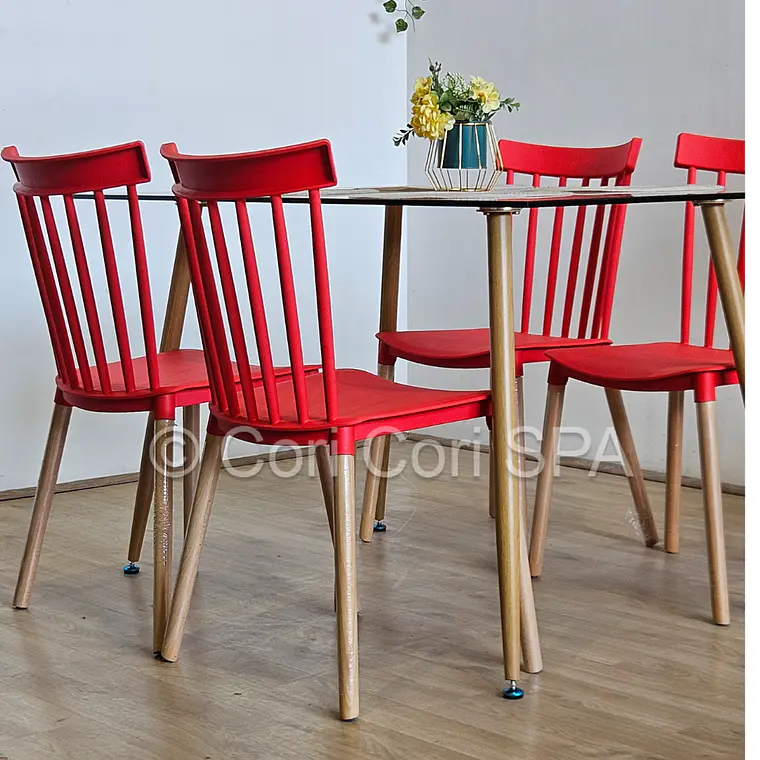 Comedor Rubi 130x80cms + 4 Sillas Windsor  12