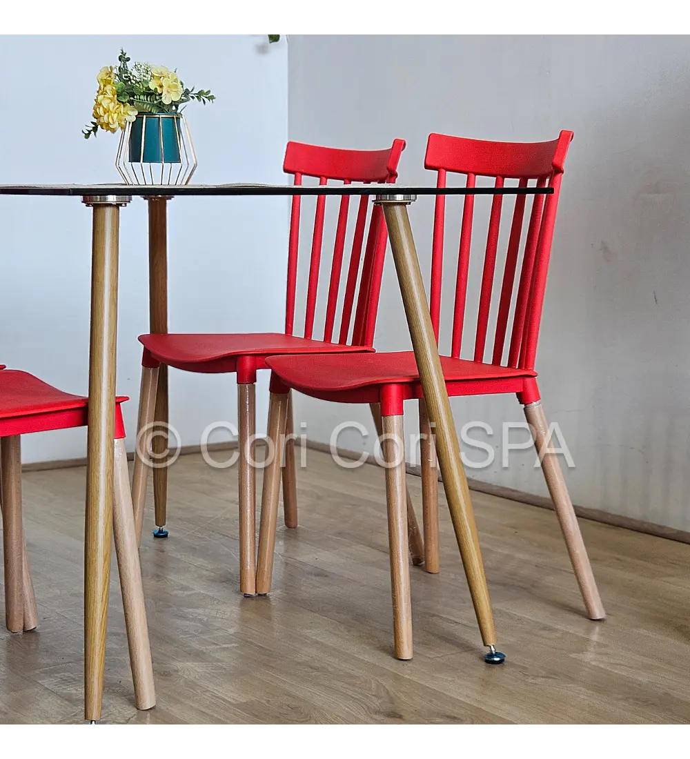 Comedor Rubi 130x80cms + 4 Sillas Windsor 