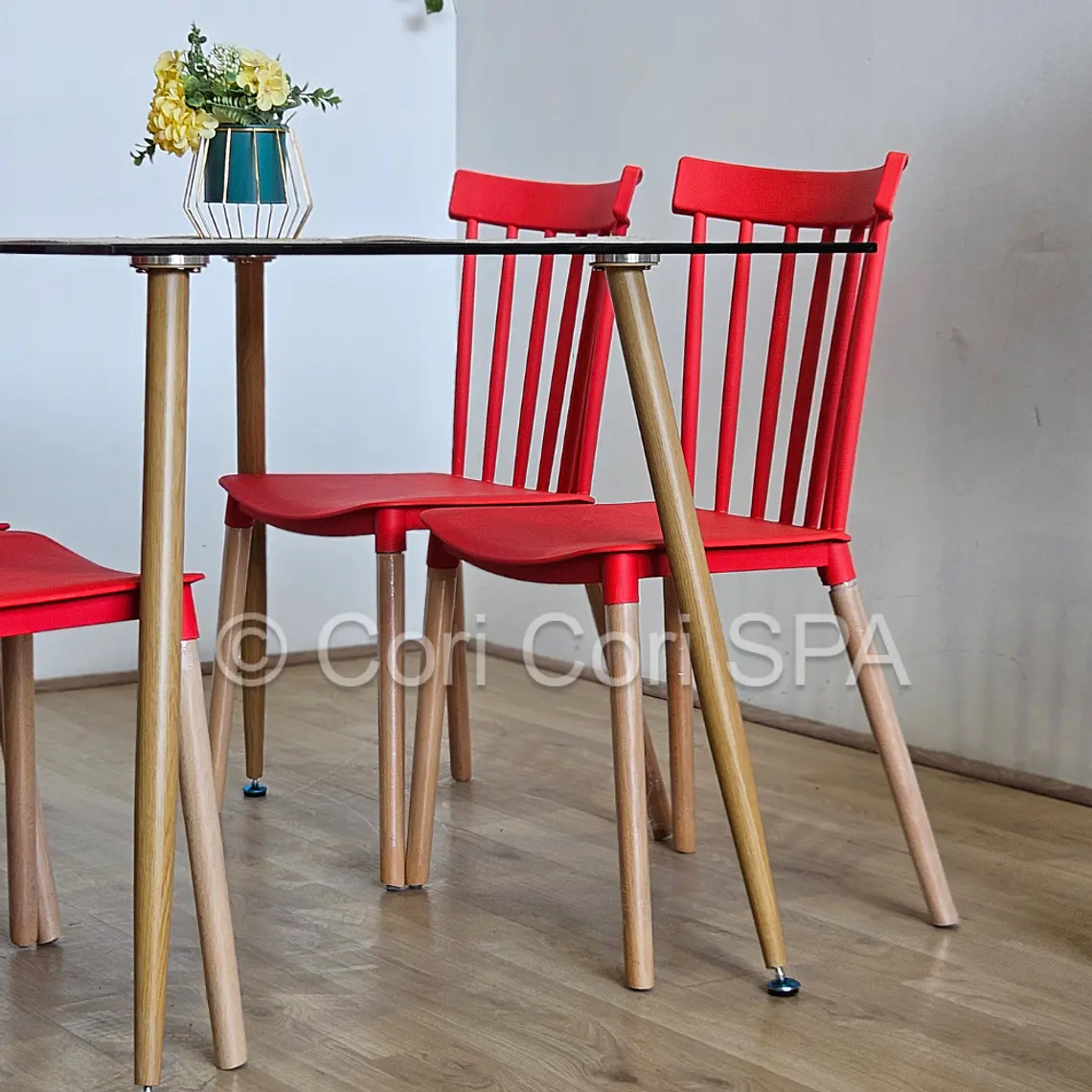 Comedor Rubi 130x80cms + 4 Sillas Windsor  14