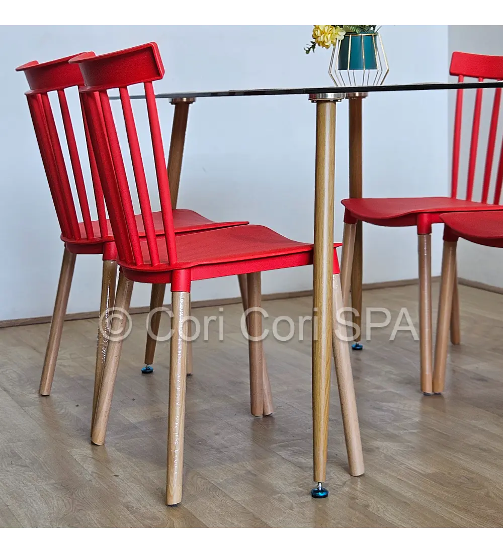 Comedor Rubi 130x80cms + 4 Sillas Windsor 