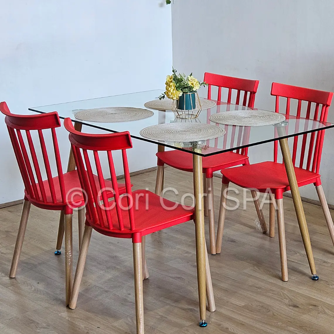 Comedor Rubi 130x80cms + 4 Sillas Windsor  16