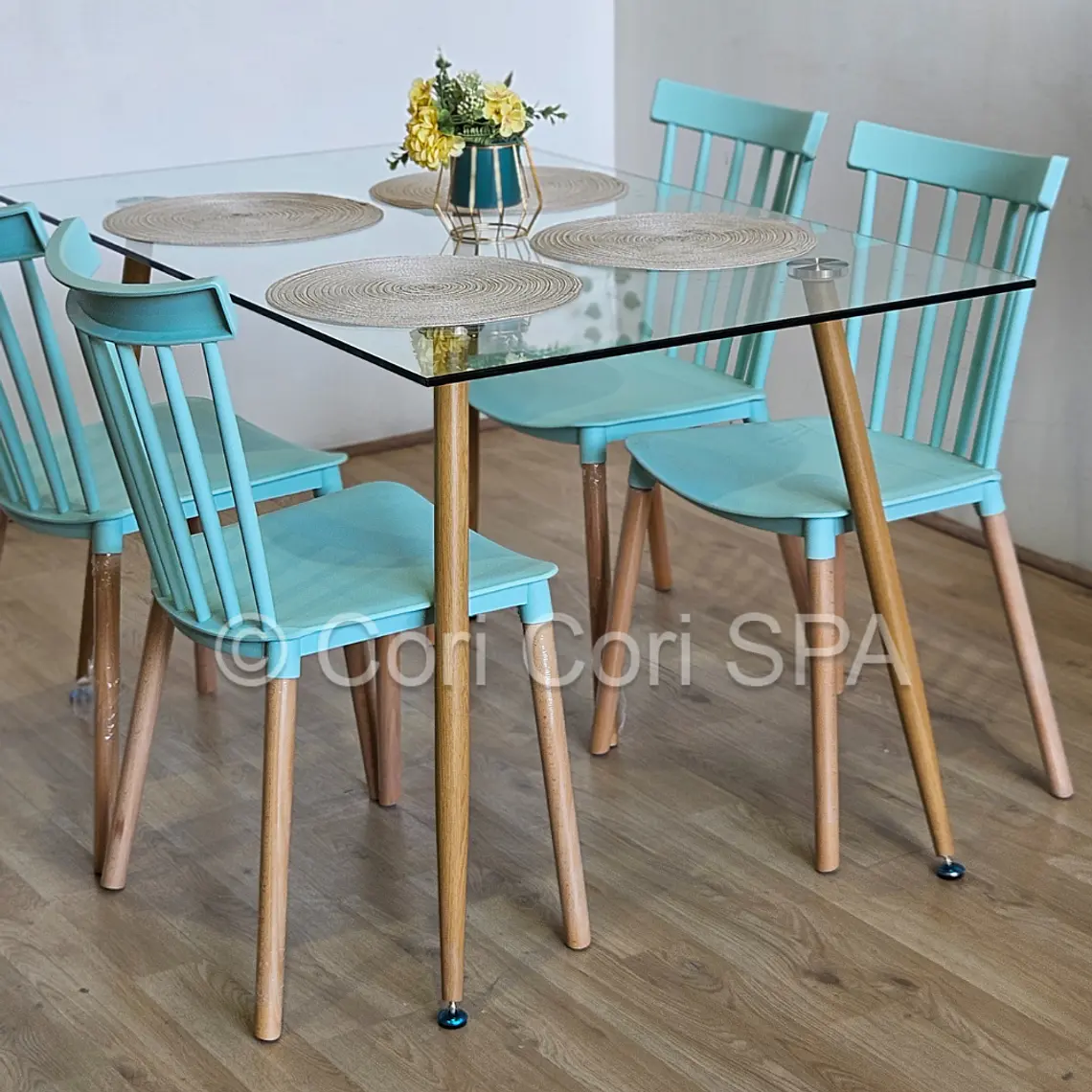 Comedor Rubi 130x80cms + 4 Sillas Windsor  19