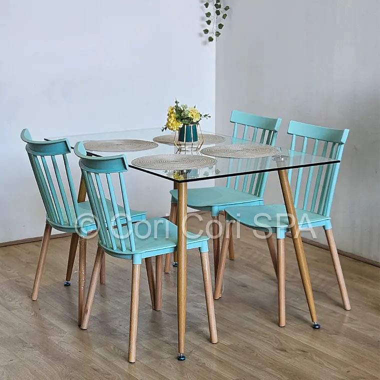 Comedor Rubi 130x80cms + 4 Sillas Windsor  20