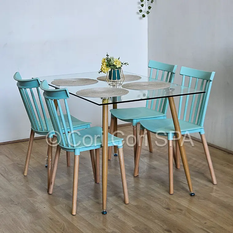 Comedor Rubi 130x80cms + 4 Sillas Windsor  1