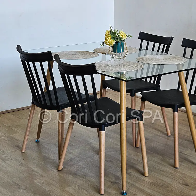 Comedor Rubi 130x80cms + 4 Sillas Windsor  26