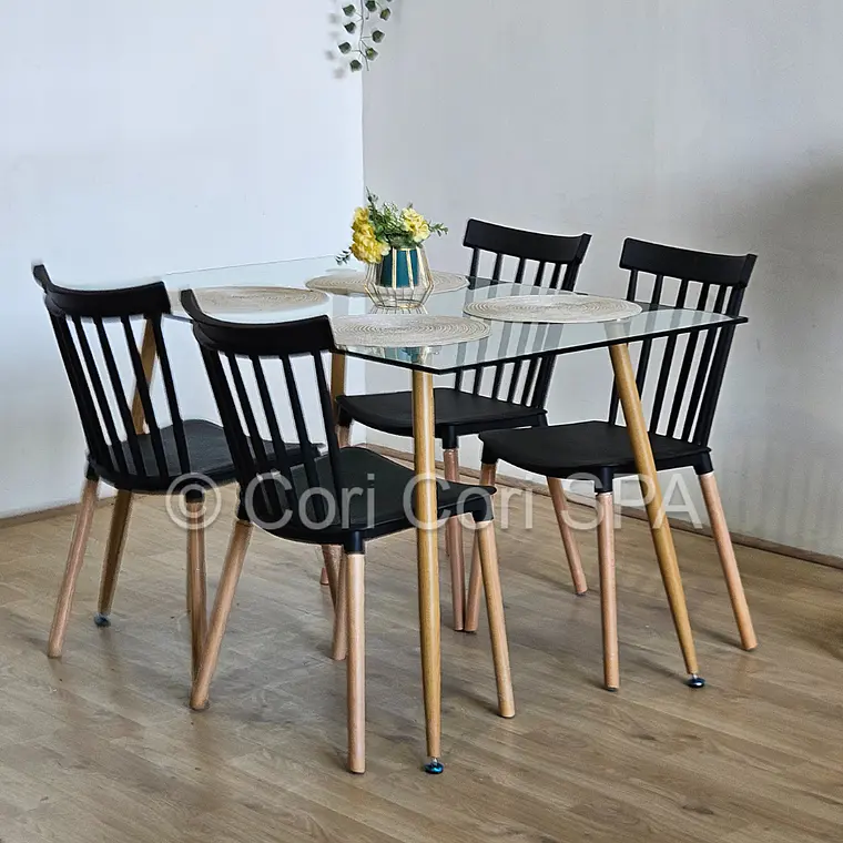 Comedor Rubi 130x80cms + 4 Sillas Windsor  27