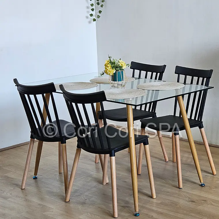 Comedor Rubi 130x80cms + 4 Sillas Windsor  28