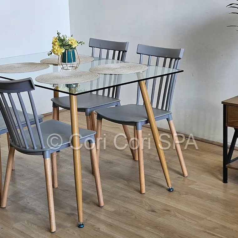 Comedor Rubi 130x80cms + 4 Sillas Windsor  32