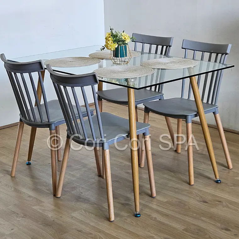 Comedor Rubi 130x80cms + 4 Sillas Windsor  33