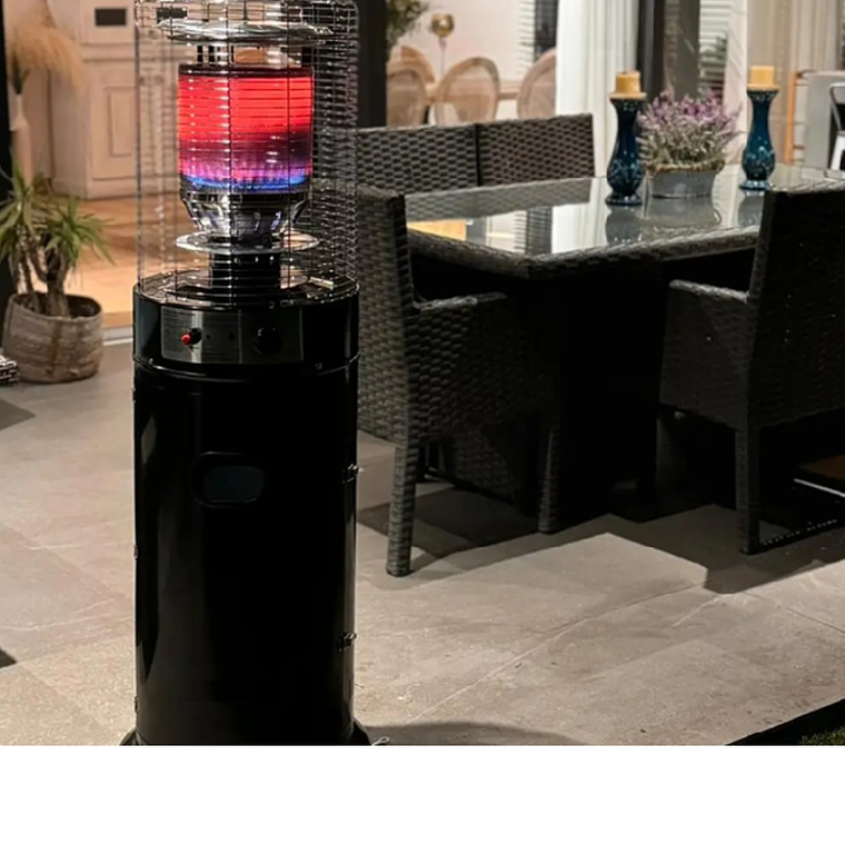 Estufa de Patio Exterior para Terraza - Color Negro 1