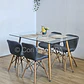 Comedor Rubi  130x80cms + 4 Sillas Eames Mariposa Ecocuero - Miniatura 8