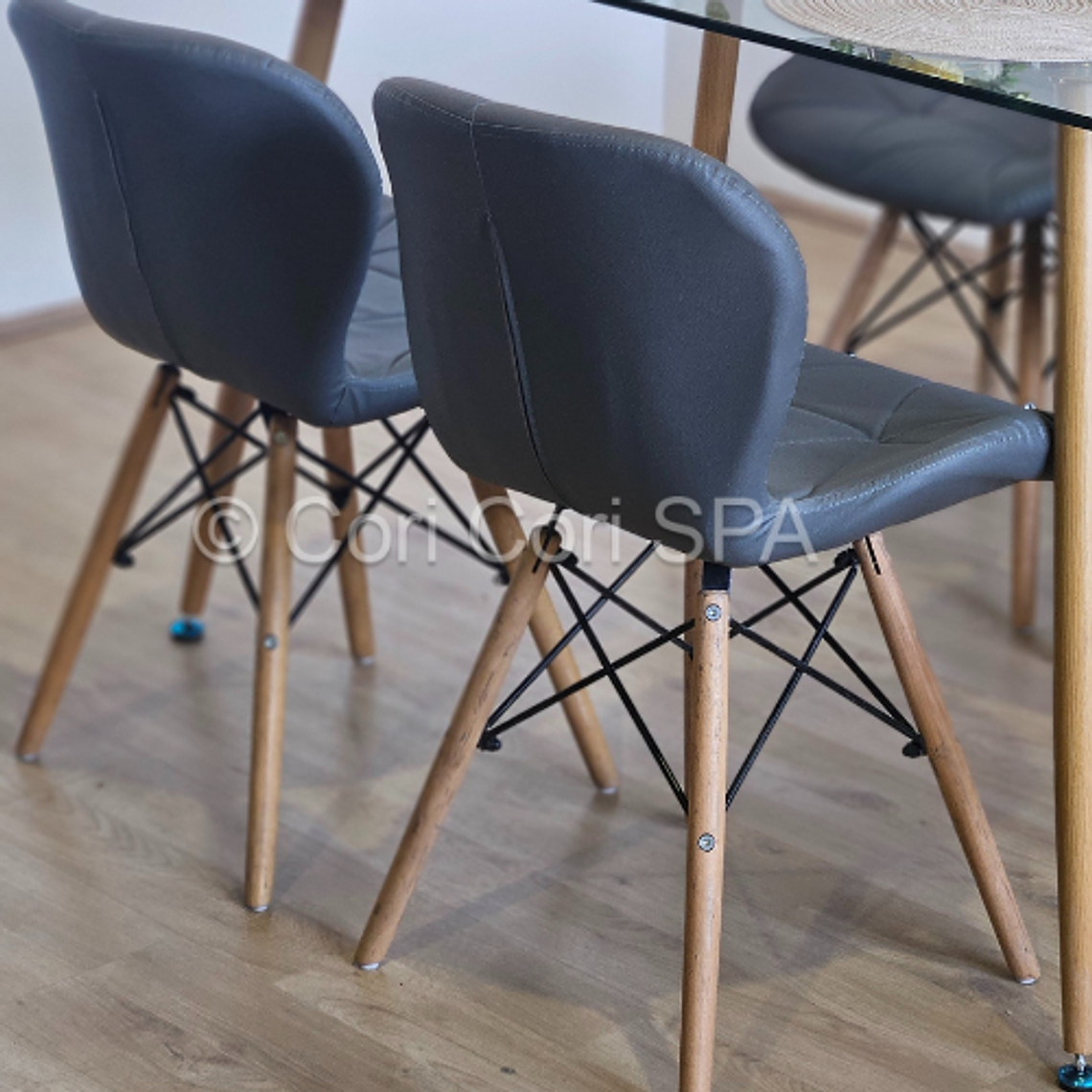 Comedor Rubi 120x80cms + 4 Silla Eames Mariposa Ecocuero 8