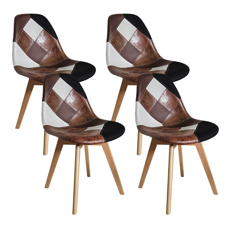 Pack 4 Sillas Patchwork DaVinci 2