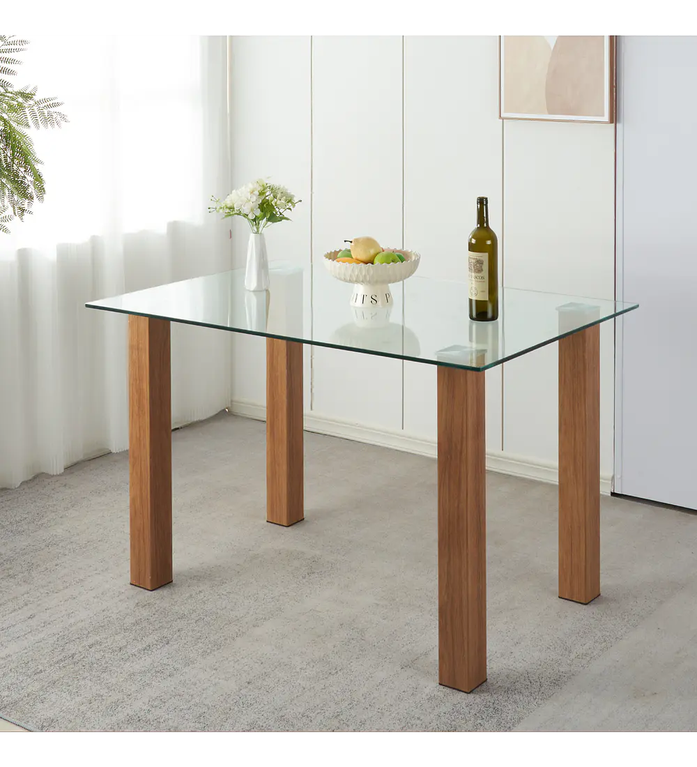 Mesa de Comedor Vidrio Quadra 120x80