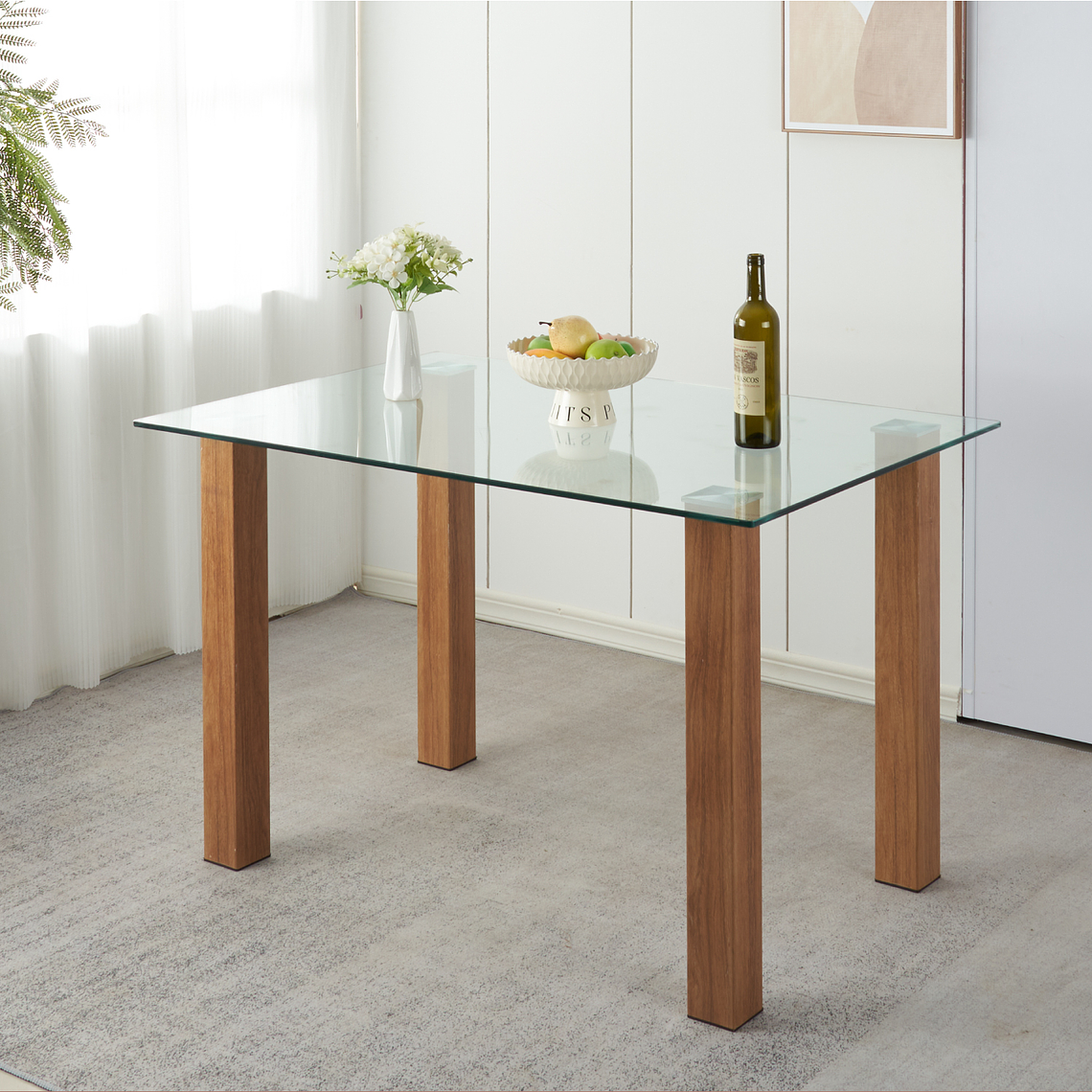 Mesa de Comedor Vidrio Quadra 120x80 1