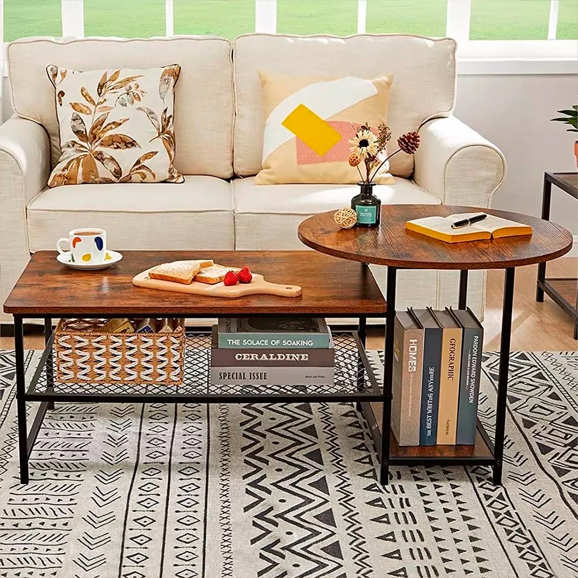 Set de Mesas de Centro Industrial en MDF - Diseño Dúo Modular 3