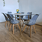 Comedor Rubi Gold 130x80cms + 6 Sillas Tulip - Miniatura 8