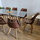 Comedor Rubi Gold 130x80cms + 6 Sillas Tulip - Miniatura 10