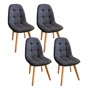 Pack 4 Sillas Capitonne Lino