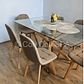 Comedor Madrid 140x80cms + 6 Sillas Capitonne Lino - Miniatura 4