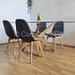 Comedor Madrid 140x80cms + 4 Sillas Capitonne Lino - Miniatura 11