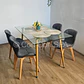 Comedor Rubi 130x80cms + 4 Sillas Mariposa Lino - Miniatura 2