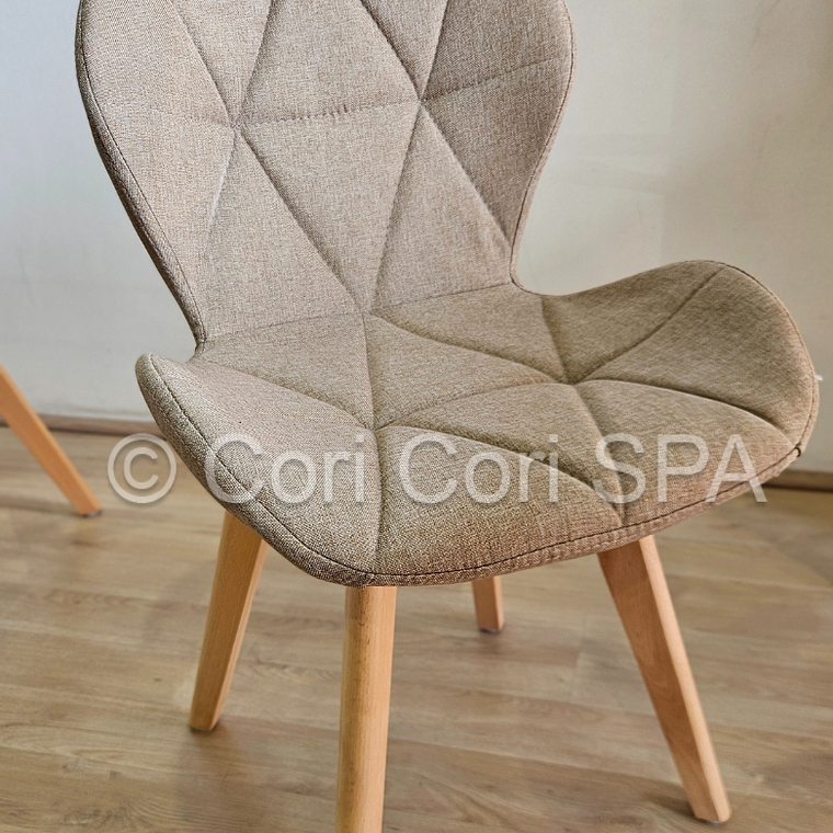 Comedor Rubi 120x80cms + 4 Sillas Mariposa Lino 6