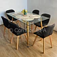 Comedor Rubi 130x80cms + 6 Sillas Mariposa Lino - Miniatura 3