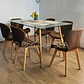 Comedor Rubi 130x80cms + 6 Sillas Mariposa Lino - Miniatura 5