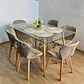 Comedor Rubi 130x80cms + 6 Sillas Mariposa Lino - Miniatura 7