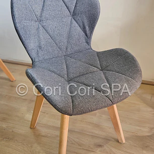 Comedor Rubi 130x80cms + 6 Sillas Mariposa Lino