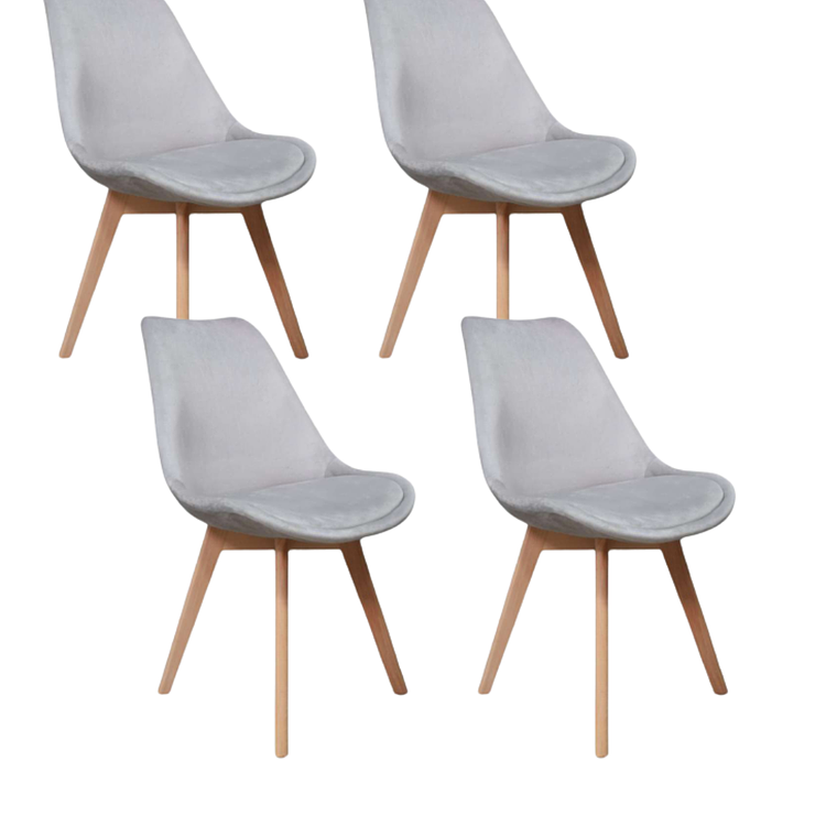 Pack 4 Sillas Tulip Velvet 1