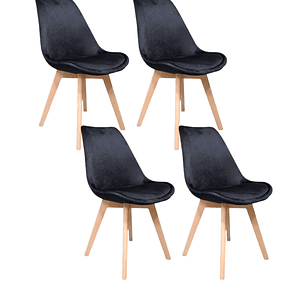 Pack 4 Sillas Tulip Velvet