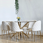 Comedor Madrid 140x80cms + 6 Sillas Bread Gold Velvet - - Miniatura 9