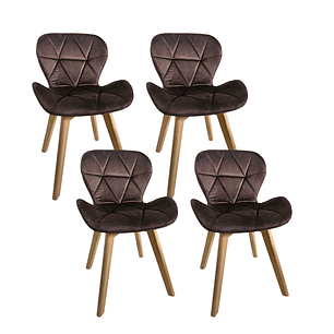Pack 4 Sillas Mariposa Velvet 