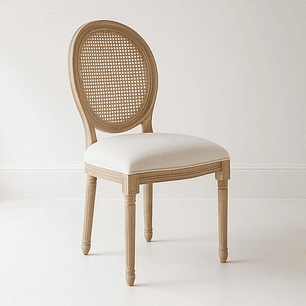 Silla de Comedor Madera Acolchada Luis XV