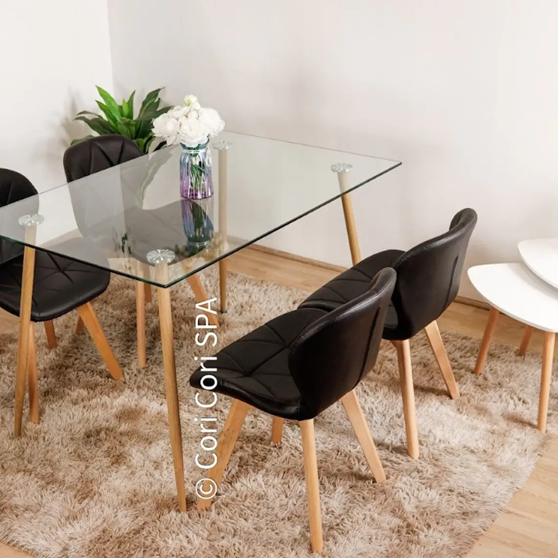 Comedor Rubi 130x80cms + 4 Sillas Mariposa Wood 7