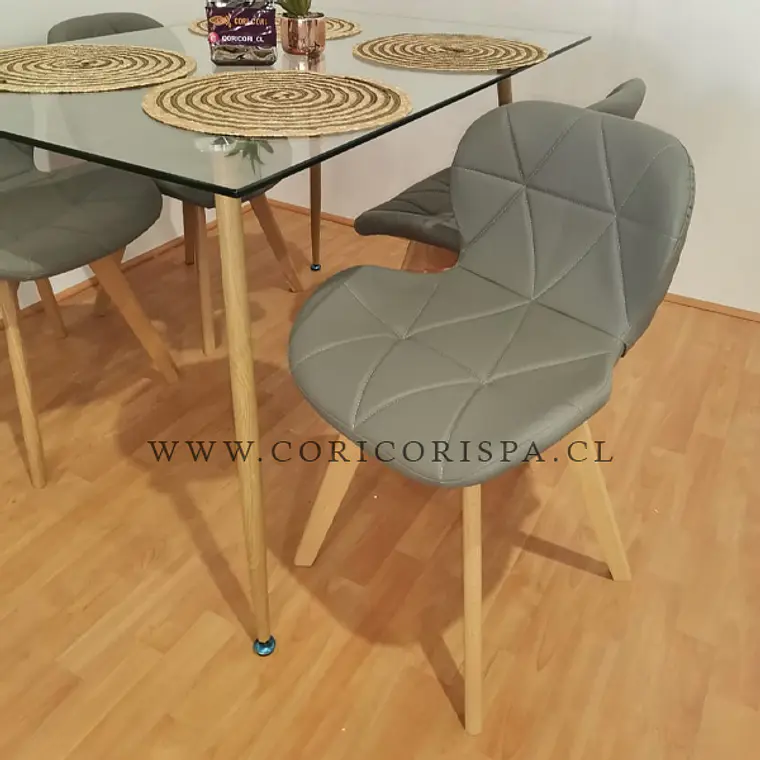 Comedor Rubi 130x80cms + 4 Sillas Mariposa Wood 9
